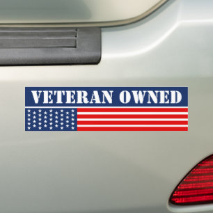 Pegatina Para Coche Bandera Americana Propiedad de un Veterano Patriot