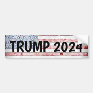 PEGATINA PARA COCHE BANDERA AMERICANA TRUMP 2024