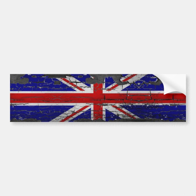 Pegatina Para Coche Bandera apenada de Union Jack (Frente)