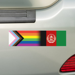 Pegatina Para Coche Bandera arco iris afgano-estadounidense LGBT