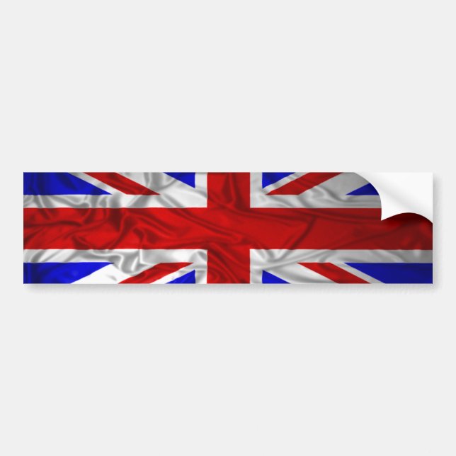 Pegatina Para Coche Bandera arrugada de Union Jack (Frente)