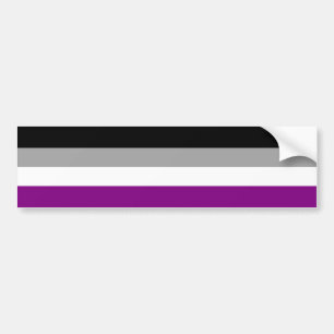 Pegatina Para Coche Bandera asexual del orgullo