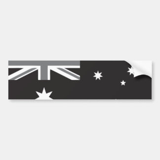 Pegatina Para Coche Bandera australiana blanco y negro