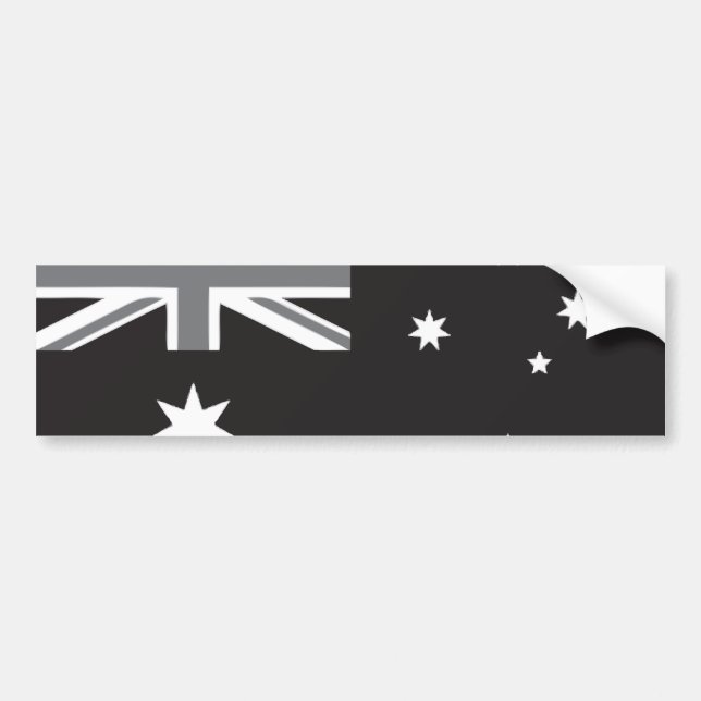 Pegatina Para Coche Bandera australiana blanco y negro (Frente)