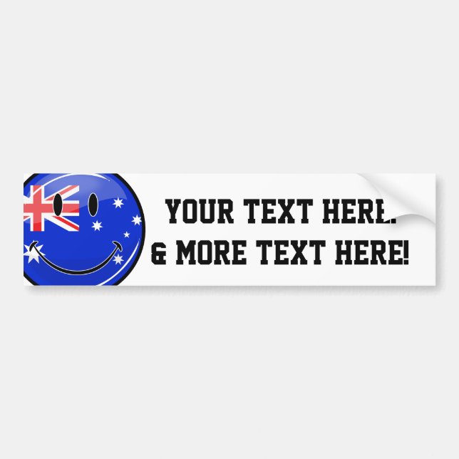 Pegatina Para Coche Bandera australiana brillantemente sonriente (Frente)