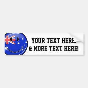 Pegatina Para Coche Bandera australiana sonriente brillante