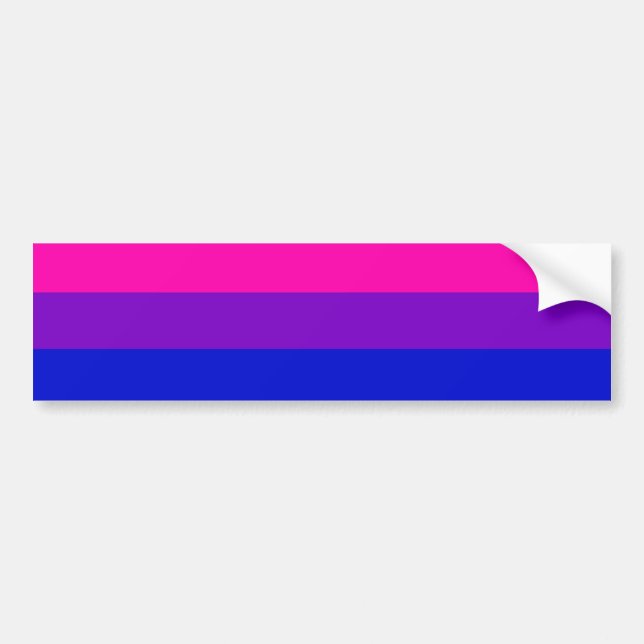 Pegatina Para Coche Bandera bisexual del orgullo (Frente)