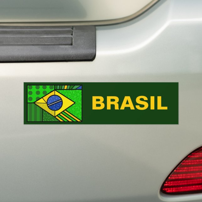 Pegatina Para Coche Bandera brasileña brasileña (en coche)
