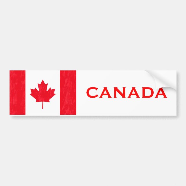PEGATINA PARA COCHE BANDERA CANADIENSE (Frente)