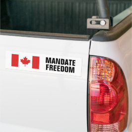Pegatina Para Coche Bandera canadiense con texto editable Mandato Libe