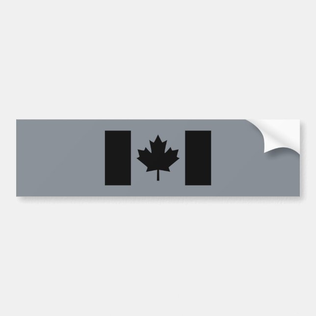 Pegatina Para Coche Bandera canadiense de decoración negra (Frente)