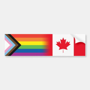 Pegatina Para Coche Bandera canadiense del orgullo del progreso inclus
