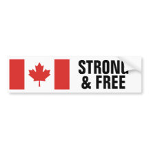 Bandera canadiense fuerte y LIBRE