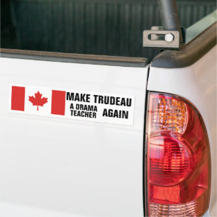 Pegatina Para Coche Bandera canadiense vuelve a convertir a Trudeau en