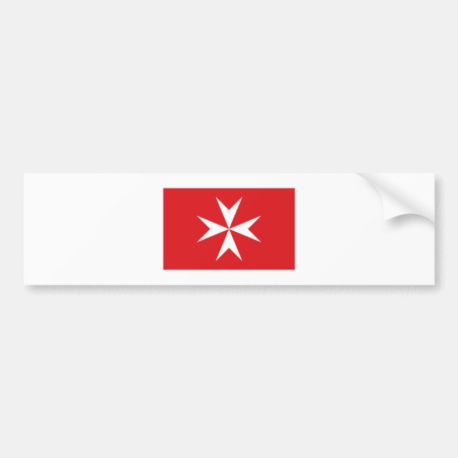 Pegatina Para Coche Bandera civil de Malta (Frente)