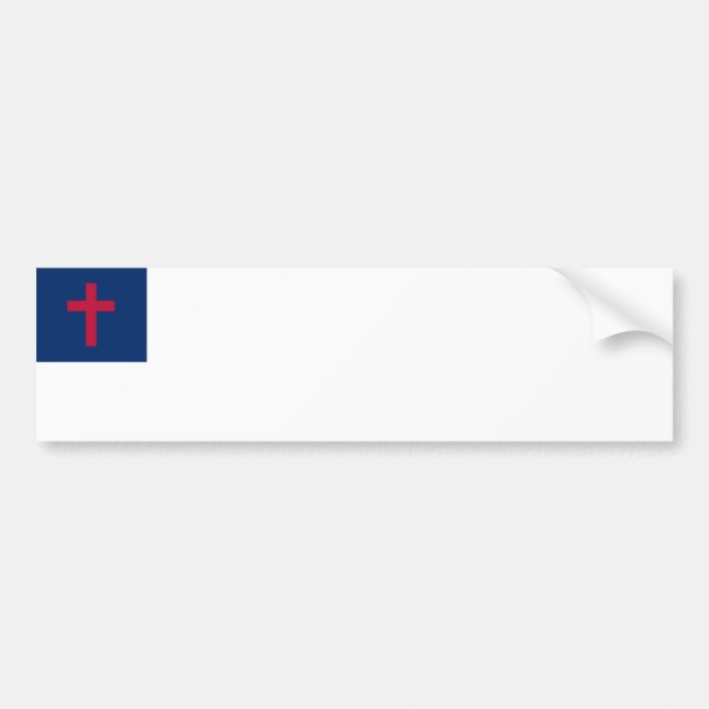 Pegatina Para Coche Bandera cristiana (Frente)