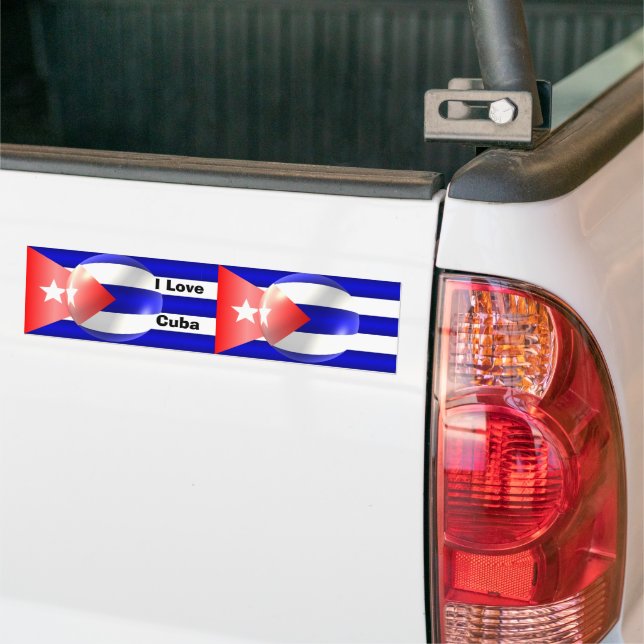Pegatina Para Coche Bandera cubana (En Camión)