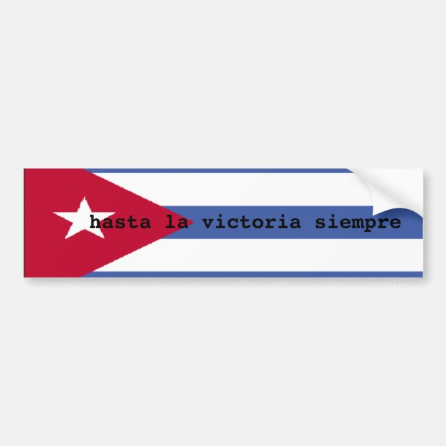 Pegatina Para Coche Bandera cubana (Frente)