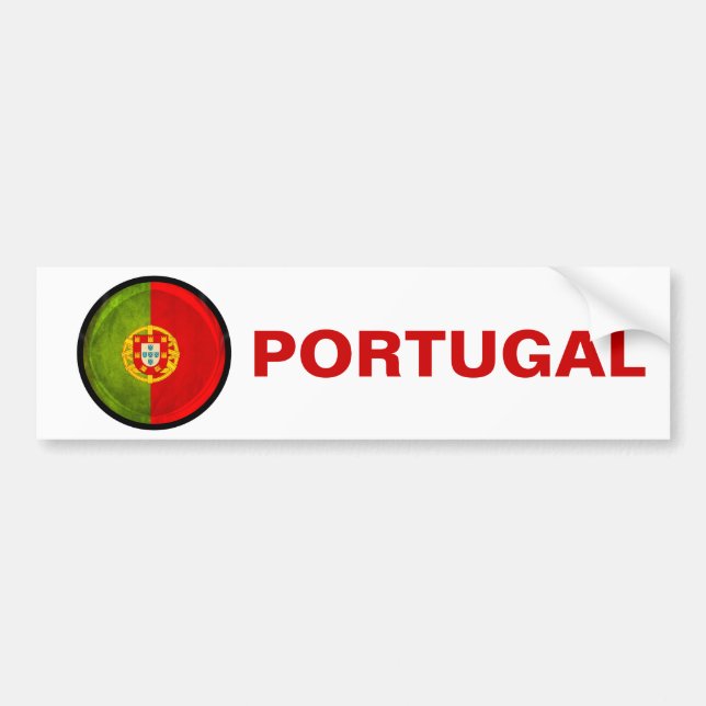 Pegatina Para Coche bandera de 3D Portugal (Frente)