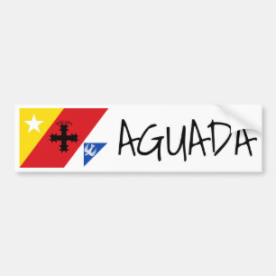 Pegatina Para Coche Bandera de Aguada, Puerto Rico