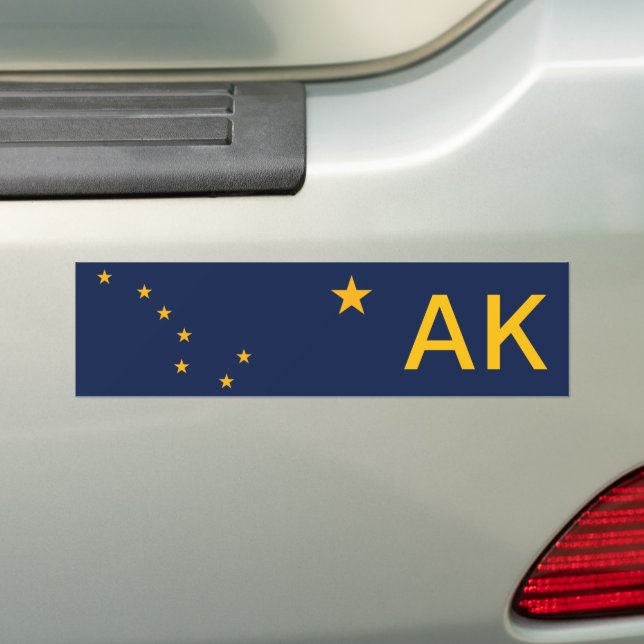 Pegatina Para Coche Bandera de Alaska (en coche)