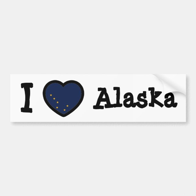 Pegatina Para Coche Bandera de Alaska (Frente)