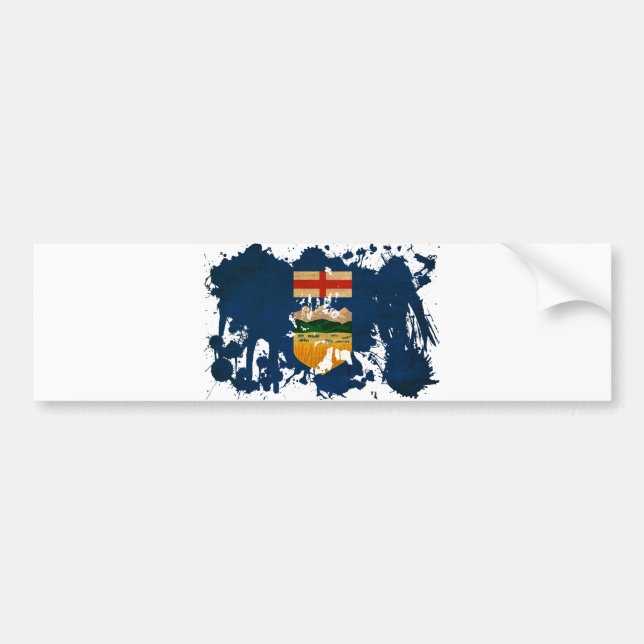 Pegatina Para Coche Bandera de Alberta (Frente)