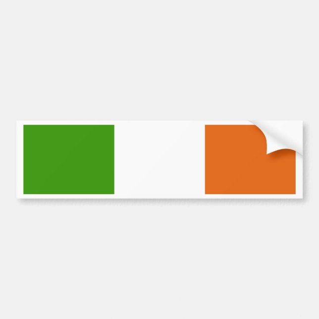 Pegatina Para Coche Bandera de alta calidad de Irlanda (Frente)