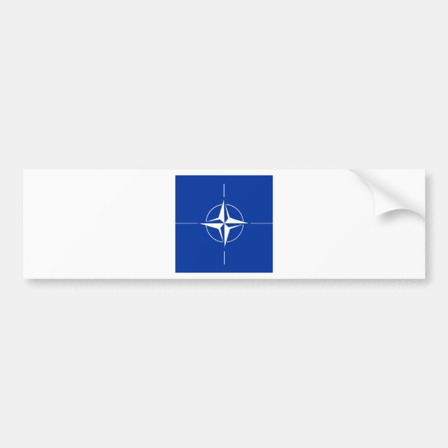 Pegatina Para Coche Bandera de alta calidad de la OTAN (Frente)