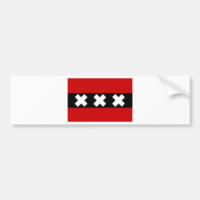 Pegatina Para Coche Bandera de Amsterdam (Frente)
