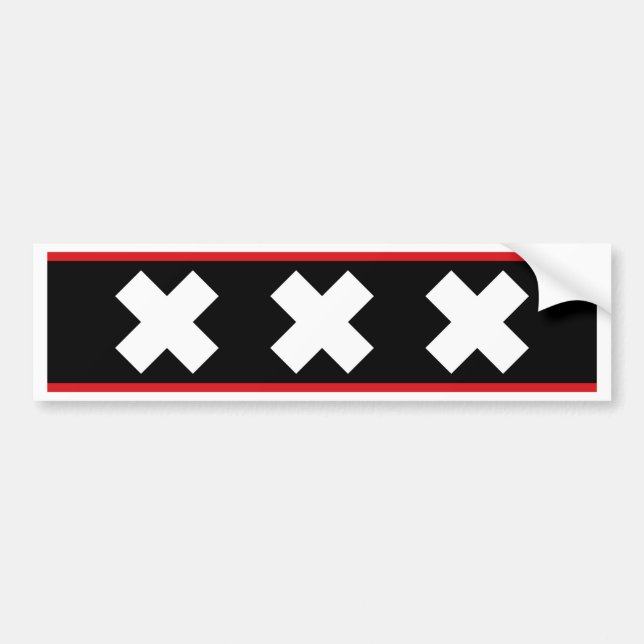 Pegatina Para Coche Bandera de Ámsterdam (Frente)