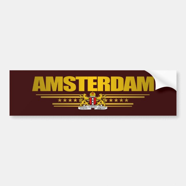 Pegatina Para Coche Bandera de Ámsterdam (Frente)