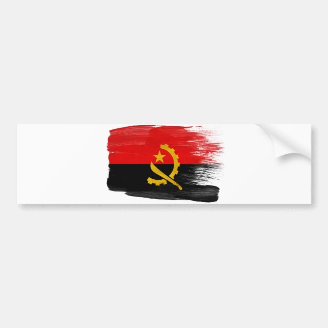 Pegatina Para Coche Bandera de Angola (Frente)