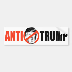 PEGATINA PARA COCHE BANDERA DE ANTI-TRUMP -