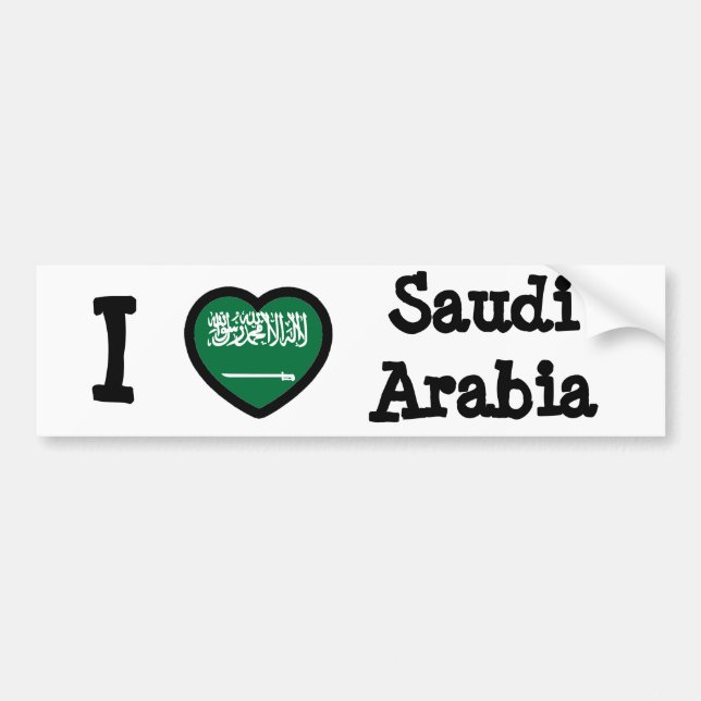 Pegatina Para Coche Bandera de Arabia Saudita (Frente)
