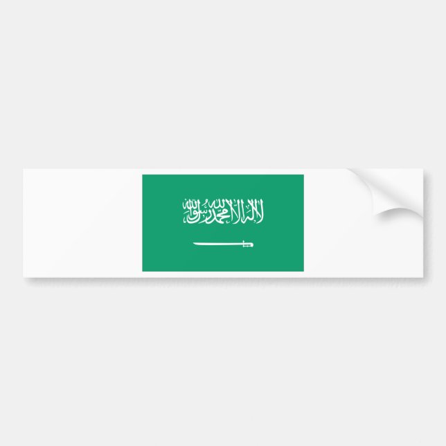 Pegatina Para Coche Bandera de Arabia Saudita (Frente)