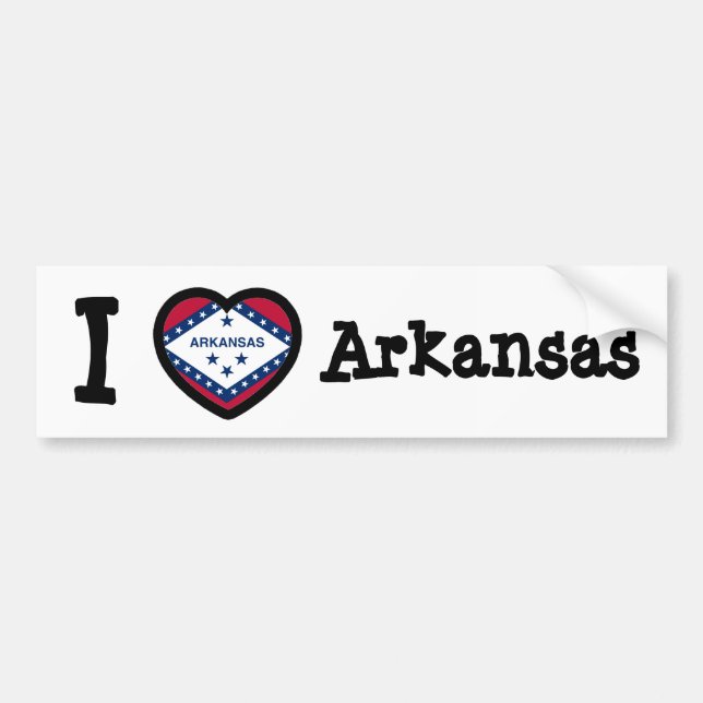 Pegatina Para Coche Bandera de Arkansas (Frente)