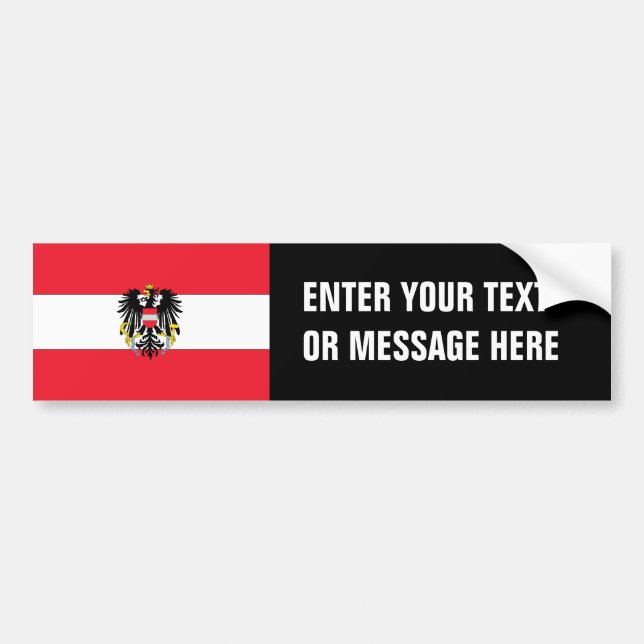 Pegatina Para Coche Bandera de Austria (Frente)