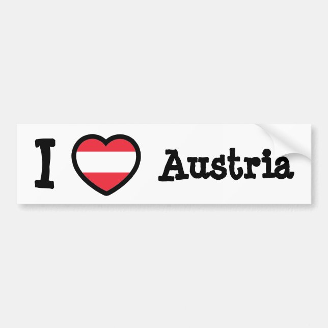 Pegatina Para Coche Bandera de Austria (Frente)