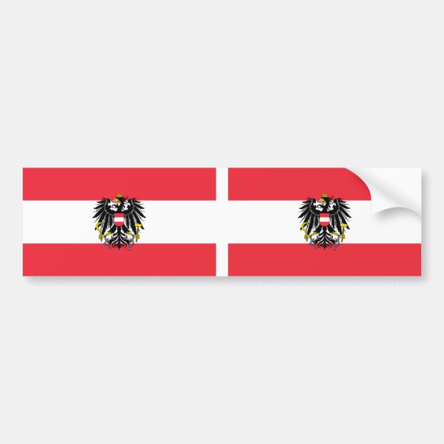 Pegatina Para Coche Bandera de Austria (Frente)