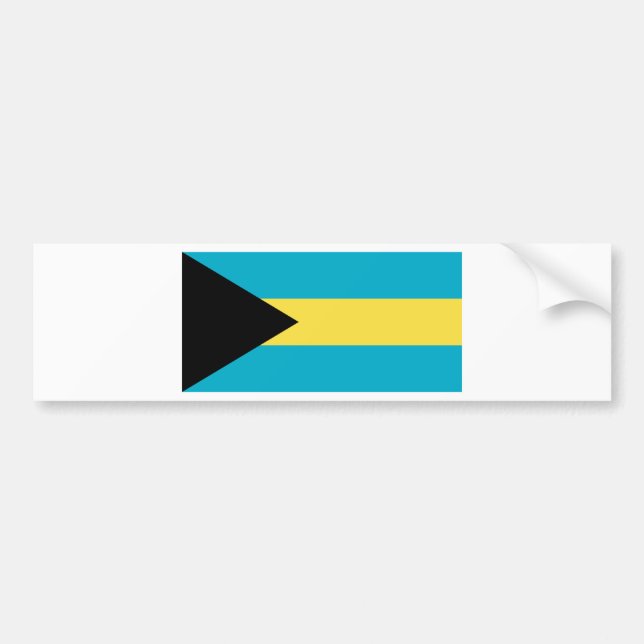 Pegatina Para Coche Bandera de Bahamas (Frente)