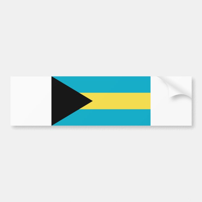 Pegatina Para Coche Bandera de Bahamas (Frente)