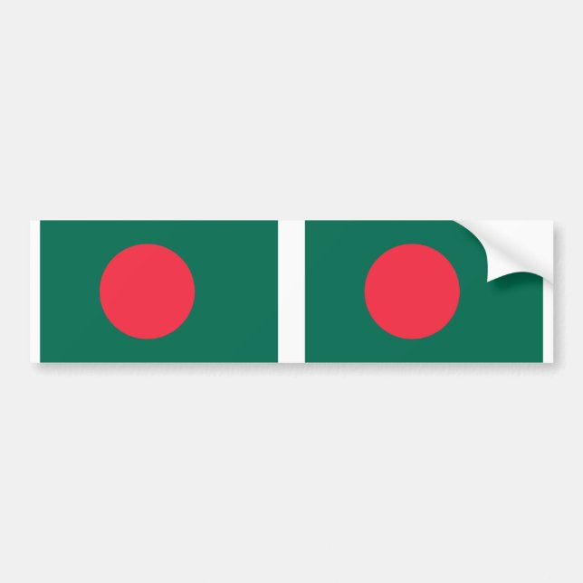 Pegatina Para Coche Bandera de Bangladesh (Frente)