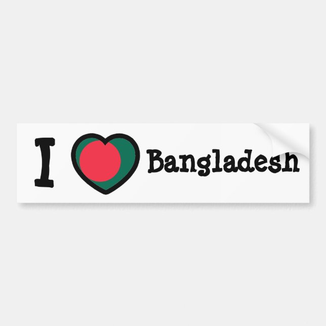 Pegatina Para Coche Bandera de Bangladesh (Frente)