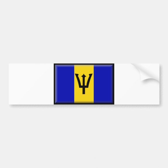 Pegatina Para Coche Bandera de Barbados (Frente)
