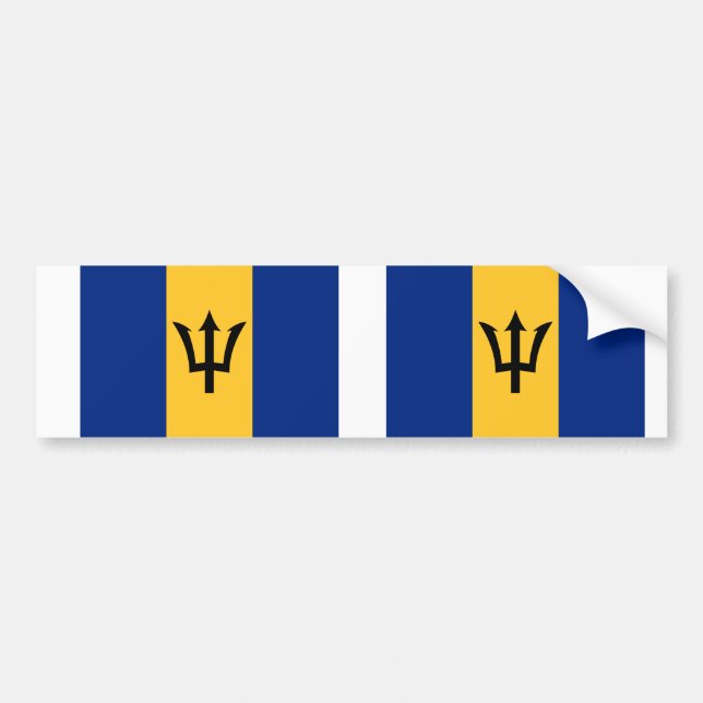 Pegatina Para Coche Bandera de Barbados (Frente)