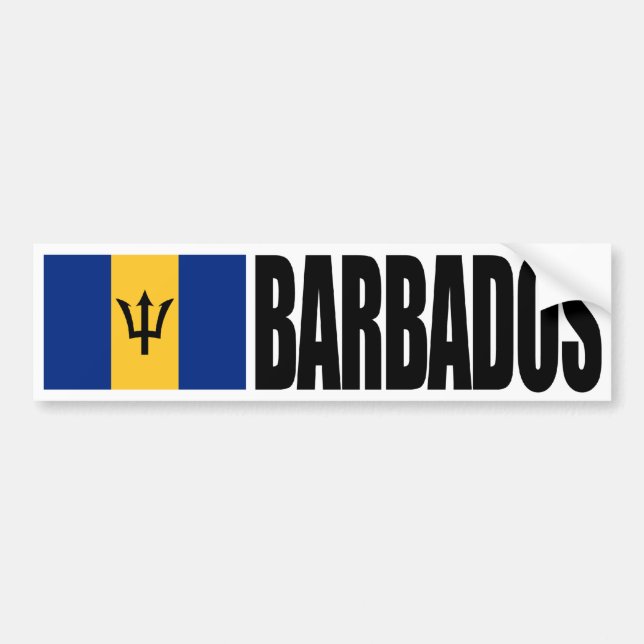 Pegatina Para Coche Bandera de Barbados (Frente)