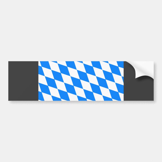 Pegatina Para Coche Bandera de Baviera de Alemania (Frente)
