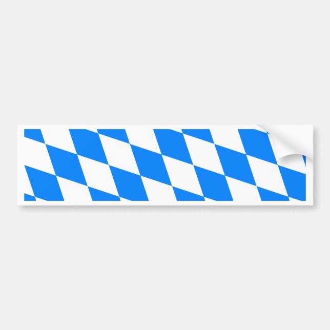 Pegatina Para Coche Bandera de Baviera de Alemania (Frente)