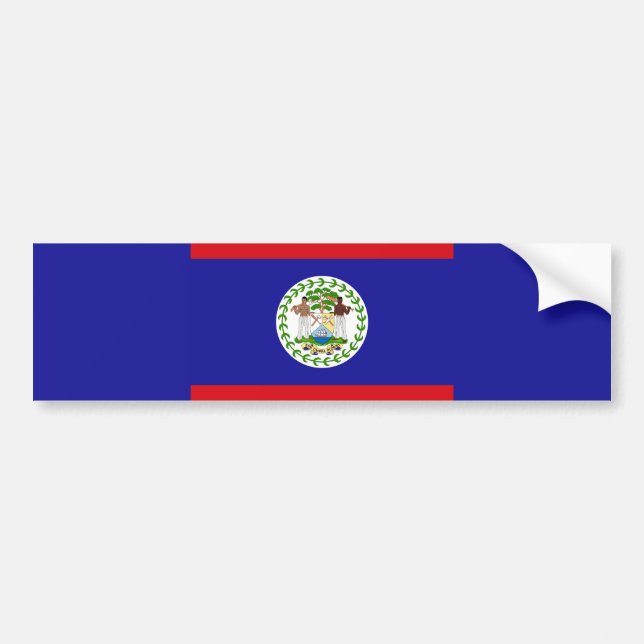 Pegatina Para Coche Bandera de Belice (Frente)